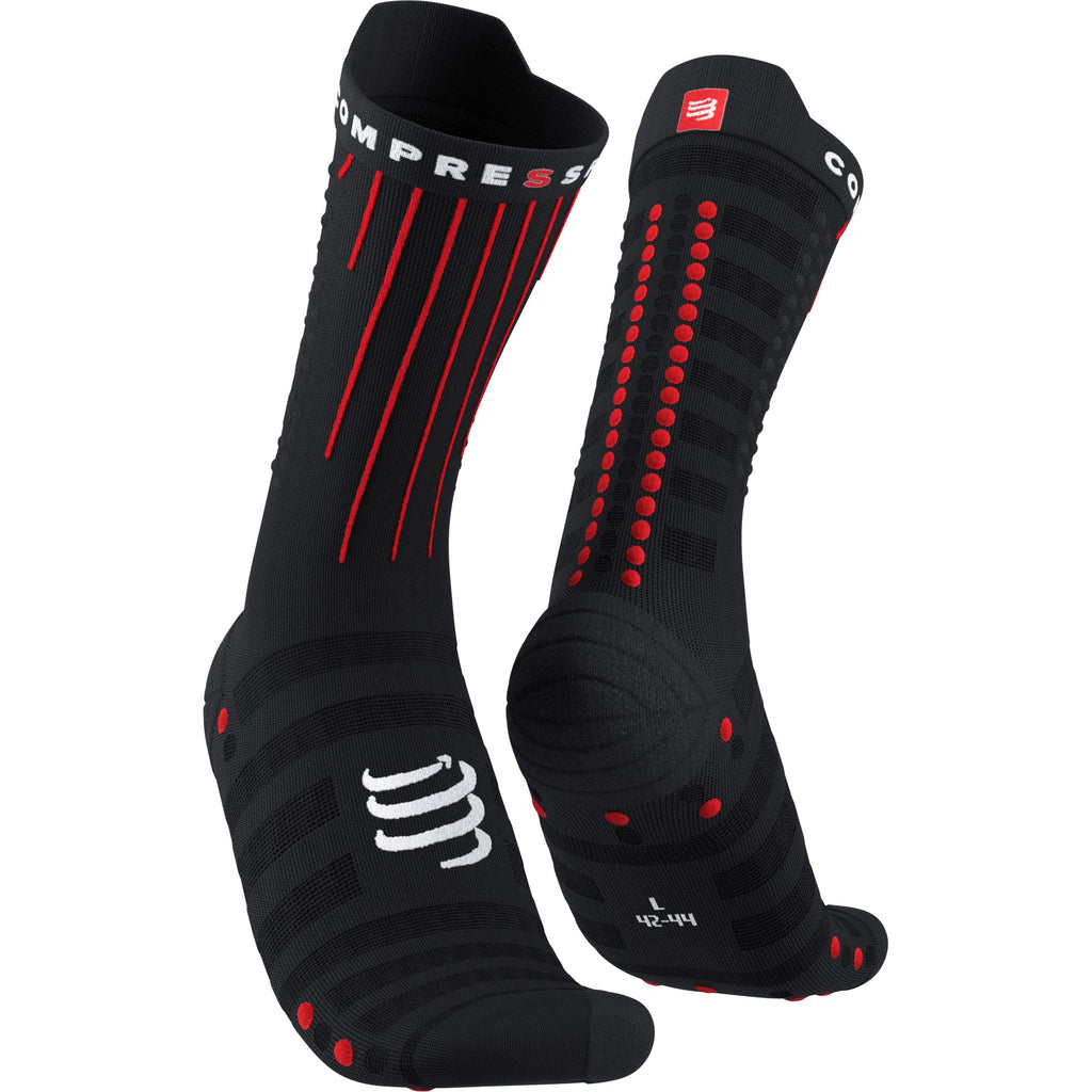 Compressport Medias de Compresión - Aero - negro/rojo