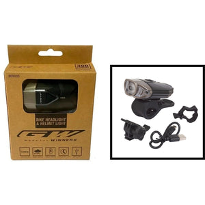 Luz Linterna Delantera Para Bicicleta Casco Recargable Batería 300Lumens
