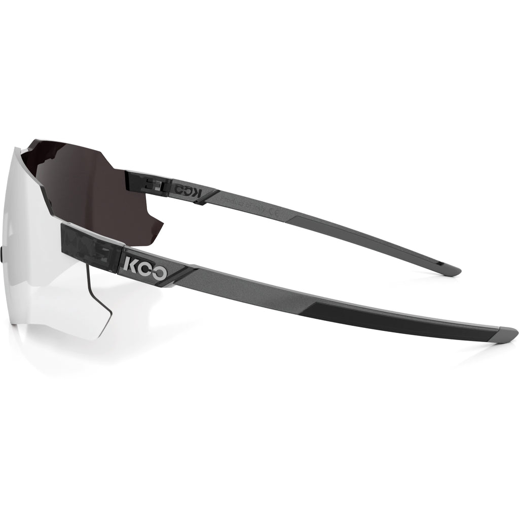 KOO Nebula Photochromic Sunglasses - Black Glass | Photochromic Graphite Mirror