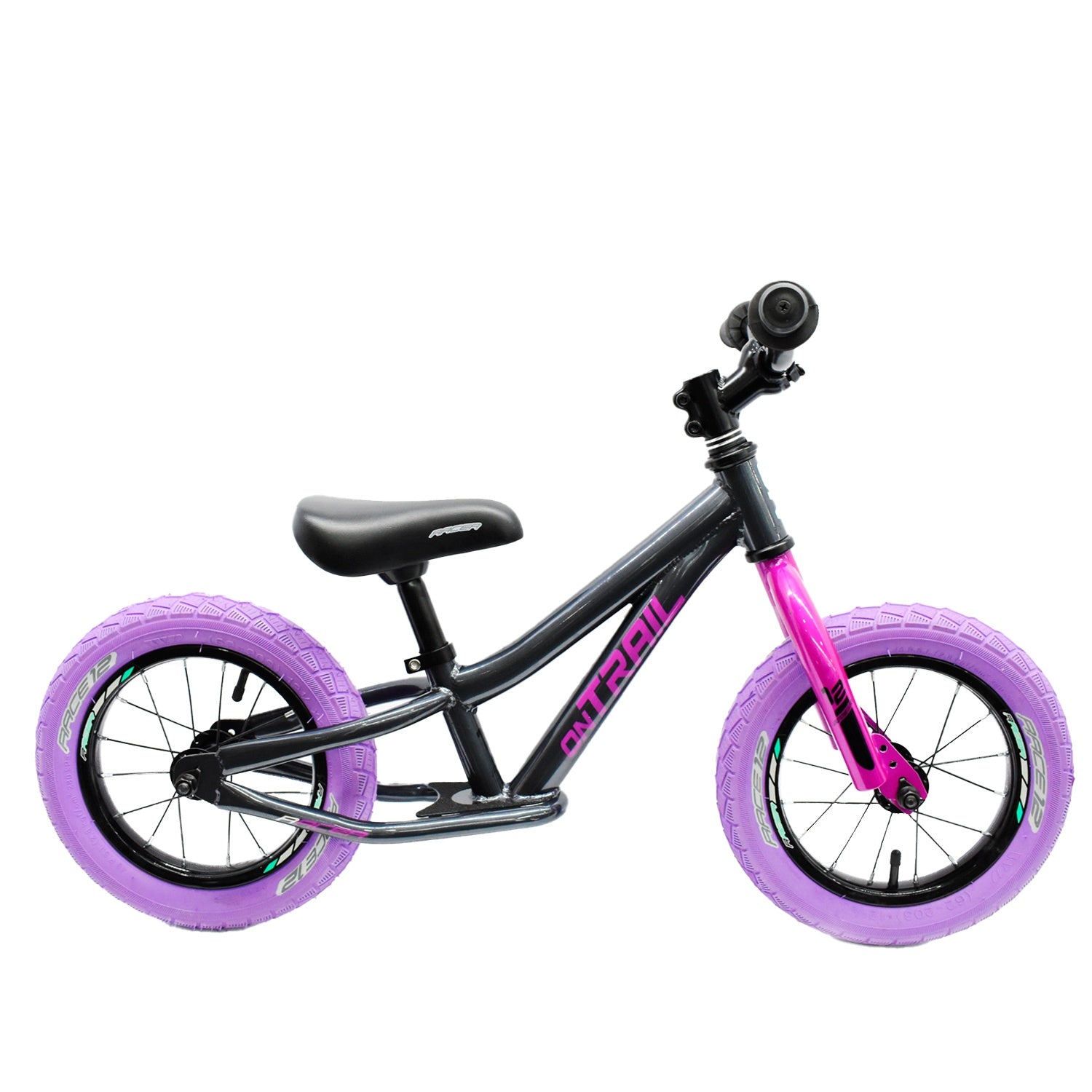 BICICLETA ON TRAIL DE BALANCE RACER (PREBIKE) GRIS / MORADO