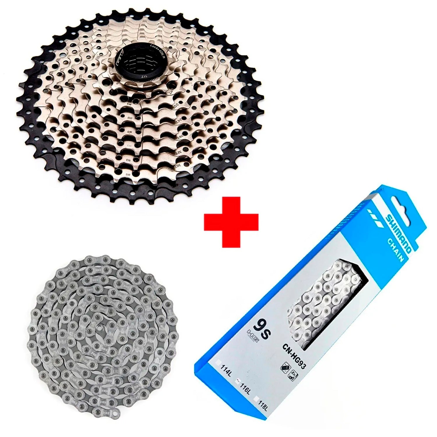Combo Pacha Cassette Gw 9vel 11-42 + Cadena Shimano 9Vel Mtb