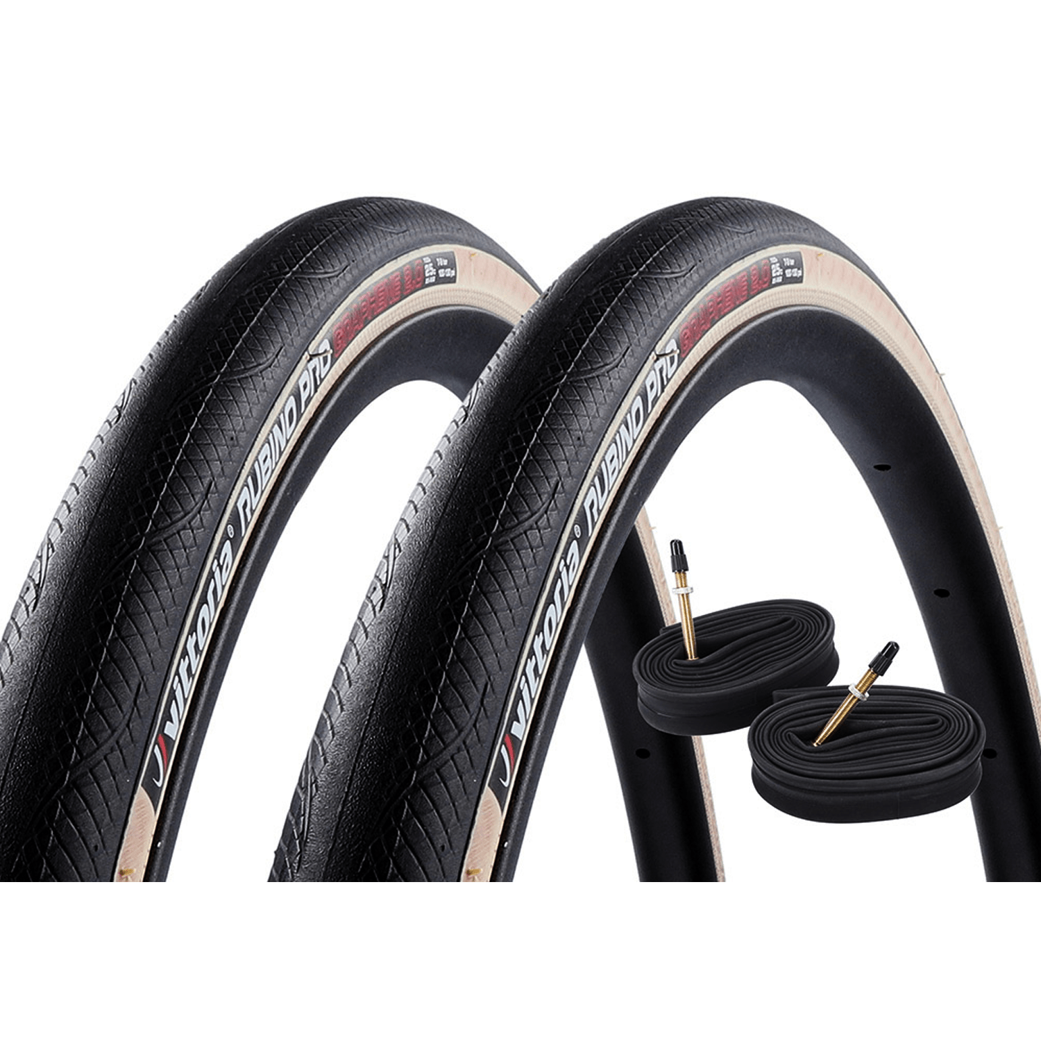 Juego de LLantas Vittoria Rubino Pro Iv Fold G 2.0 700x25c Ciclismo Ruta